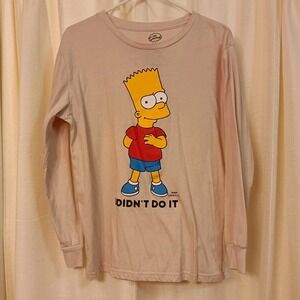 The Simpson's Bart‎ "I Didn't Do It" Long Sleeve Graphic Tee Size M